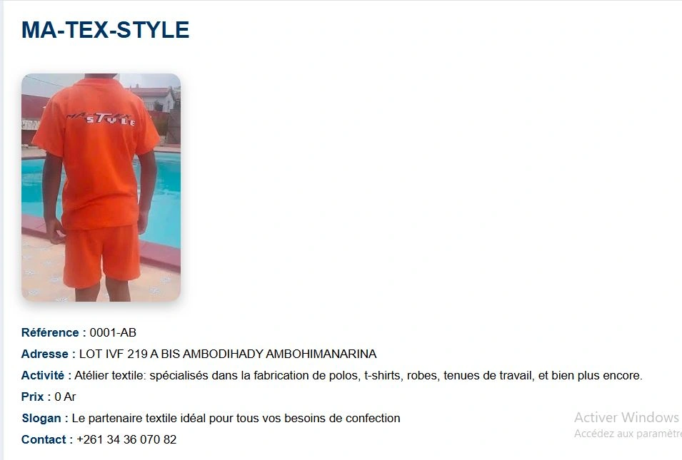 MA-TEX-STYLE — Atelier Textile Madagascar